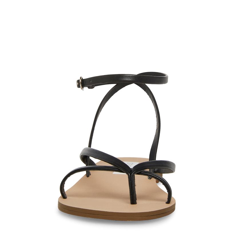 Sandalias Planas Steve Madden Amuse Mujer Negras | ES JA683S